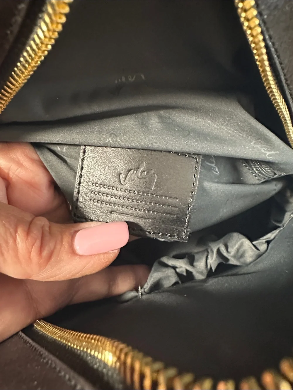 NWTS Vélez  Leather Black Croc-Embossed Mini Backpack